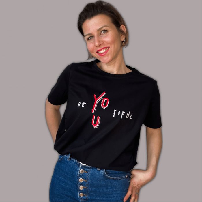 Tricou cu fermoare ascunse beYOUtiful - S - BEAUTIFUL