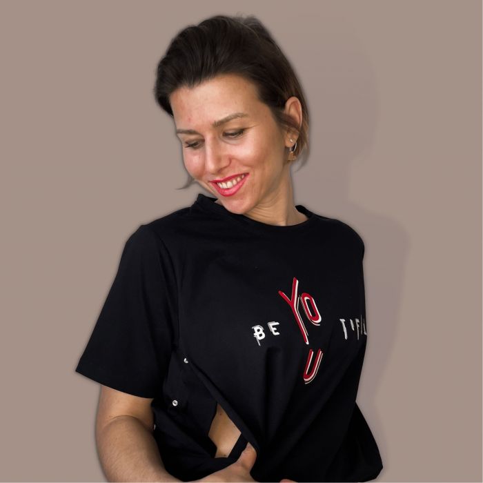 Tricou cu fermoare ascunse beYOUtiful - S - BEAUTIFUL